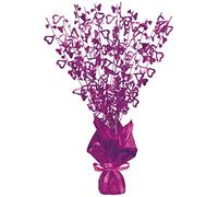 Unique Party 56513 - Glitz Pink Open Hearts Foil Balloon Weight Centrepiece