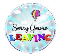 Unique Party 56661 - 18" Foil Sorry You're Leaving Balloon