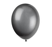 Unique Party 56867 - 12" Latex Black Balloons, Pack of 50