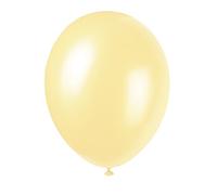Unique Party 56872 - 12" Pearlised Latex Ivory Balloons, Pack of 50