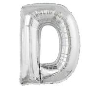 Unique Party 57511 - 34" Giant Silver Foil Letter D Balloon