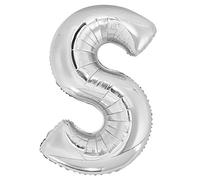 Unique Party 57526 - 34" Giant Silver Foil Letter S Balloon