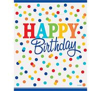 Unique Party 58263 - Rainbow Polka Dot Party Bags, Pack of 8