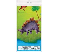Unique Party 58313 - Dinosaur Plastic Tablecloth, 7ft x 4.5ft