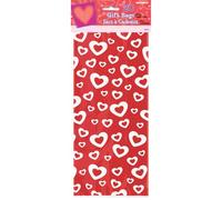 Unique Party 62021 - Cellophane Hearts Afire Valentine Party Bags, Pack of 20