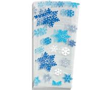 Unique Party 62042 - Cellophane Blue and White Snowflake Christmas Party Bags, Pack of 20