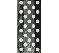 Unique Party 62060 - Cellophane Black Polka Dot Party Bags, Pack of 20