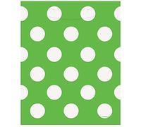 Unique Party 62071 - Lime Green Polka Dot Party Bags, Pack of 8