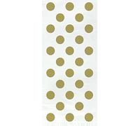 Unique Party 62181 - Cellophane Gold Polka Dot Party Bags, Pack of 20