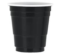 Vibrant Black Plastic Shot Glasses (59ml) Pack of 20 - Durable & Stylish Party Shot Cups