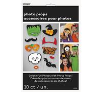 Unique Party 63468 - Trick or Treat Halloween Photo Booth Props, Pack of 10