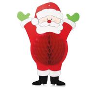 Unique Party 63545 - 35cm Hanging Honeycomb Santa Christmas Decoration