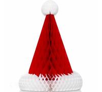 Unique Party Christmas Table Decoration 63546 - 30cm Honeycomb Santa Hat