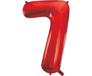 Unique Party 7 Foil Giant Number Balloon Red (One Size)