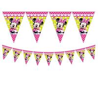 Unique Party 71266 - 2.3m Disney Minnie Mouse Bunting Flags,Pink