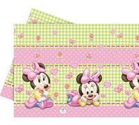 Unique Party 71991 - Plastic Disney Baby Minnie Mouse Tablecloth, 1.8m x 1.2m