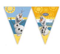 Unique Party 71999 - 9ft Disney Frozen Bunting Flags featuring Summer Olaf