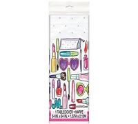 Unique Party 72513 - Spa Party Plastic Tablecloth, 7ft x 4.5ft