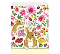 Unique Party 72638 - Paper Floral Easter Bunny Party Bags, Pack of 8