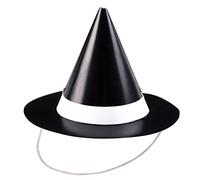 Unique Party 77057 - Mini Witch Halloween Party Hats, Pack of 8, Black
