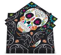 Unique Party 77062 - Skull Day of the Dead Halloween Napkins, Pack of 20