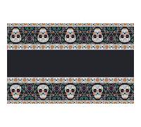 Unique Party 77063 - Plastic Skull Day of the Dead Halloween Tablecloth, 7ft x 4.5ft