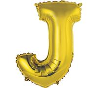 Unique Party 77950 - Foil Letter Balloon - 35 cm - Letter J Balloon - Gold