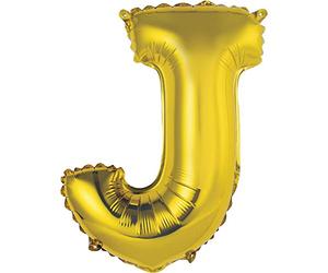 Unique Party 77950 - Foil Letter Balloon - 35 cm - Letter J Balloon - Gold