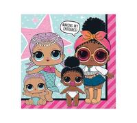 Unique Party 79112 - 6.5" LOL Surprise Paper Napkins, Pack of 16