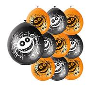 Unique Party 80352 - 9" Latex Spider Halloween Balloons, Pack of 10