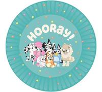 Unique Party 82320 Bluey Eco-Friendly Paper Plates-23 cm Party-8 Count (Pack of 1)