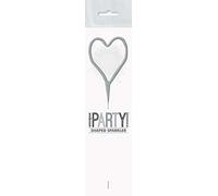 Unique Party 84126 - Glitz Silver Heart Shaped Sparkler Candle