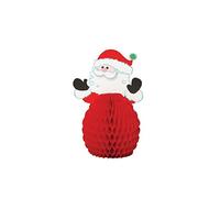 Unique Party 90341 - Mini Honeycomb Santa Christmas Decorations, Pack of 4