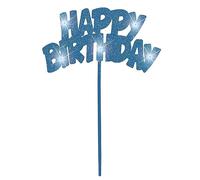 Unique Party 90878 - Blue Flashing Happy Birthday Cake Decoration