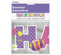 Unique Party 91090 - 9ft Foil Happy Easter Banner