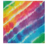 Unique Party 99102 - Rainbow Tie Dye Paper Napkins, Pack of 16,Multi Color,6.5" x 6.5"