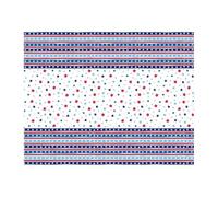 Unique Party American Plastic Stars & Stripes Party Table Cover Blue/white/pink (7Ft X 4.5Ft)