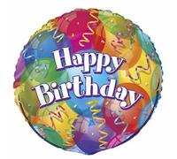 Unique Party Balloons Birthday Foil Balloon Multicoloured (One Size)