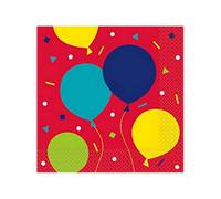 Unique Party Balloons Disposable Napkins (Pack Of 16) Multicoloured (One Size)
