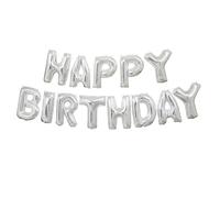Unique Party Birthday Balloon Banner Kit, Silver