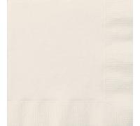 Unique Party Block Colour Table Napkins (Pack Of 12) Ivory (One Size)