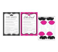 Unique Party Bridal Shower Party Game Set in White Unique Party White