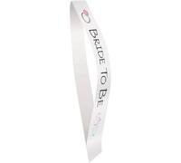 Unique Party Bride To Be Satin Ring Party Sash White (One Size)