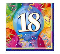 Unique Party Brilliant 16Th Birthday Napkins (Pack Of 16) Multicoloured (One Size)