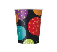 Unique Party Cheer Paper Birthday Party Cup (Pack Of 8) Multicoloured (One Size)