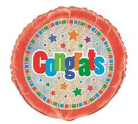 Unique Party Congrats Stars Foil Balloon Multicoloured (One Size)