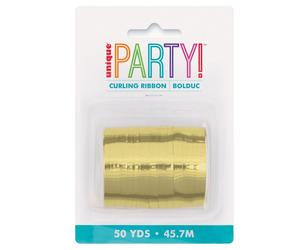 Unique Party Curling Ribbon, Gold, 45m