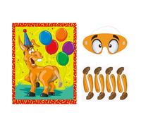 Unique Party Deluxe Pin the Tail on the Donkey Game for 8