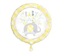 Unique Party Elephant Baby Shower Foil Balloon Yellow (One Size)
