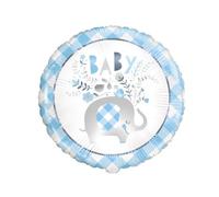 Unique Party Elephant Foil Balloon Blue/white (One Size)